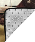 Detail of 36x24 Inch Soft Non Slip Floor Mat With Comfy Old Tractor Photo Farm Design For Living Room And Office, showing non-slip backing