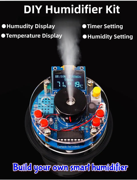 DIY Humidifier Soldering Practice Kit For Beginners And Electronics Enthusiasts A Complete Soldering Project with LCD display