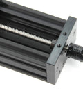 Close-up of 200mm 4080U Z Axis Screw Slide Table Linear Actuator Kit for 3D Printers and DIY CNC Routers with metal construction