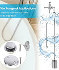 Fentency Stainless Steel Bath Tub Drain Replacement Set Drain Assembly showcasing various parts for standard tub drains, designed for durability.