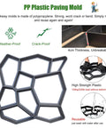 Concrete Paver Mold Kit For DIY Outdoor Pathways Irregular Stepping Stones And Walkways Reusable Plastic Molds 1 Pack 2 Pack