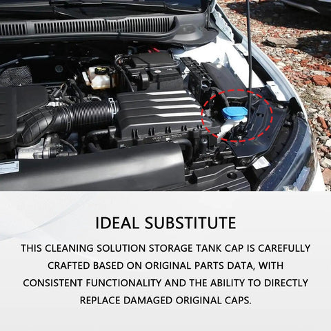 Engine bay with Leakproof Windshield Washer Reservoir Cap Replacement For Audi VW Porsche Cayenne 2003 2018 installed
