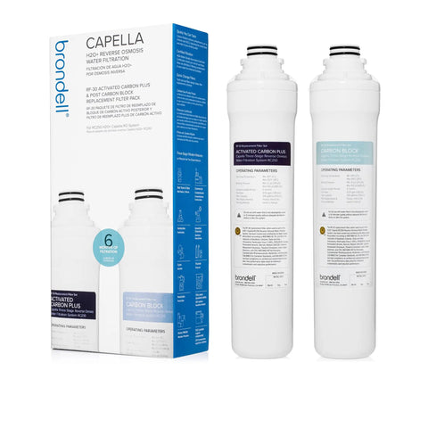 Replacement Filter Set For Capella RC250 Reverse Osmosis System Featuring Activated Carbon Plus And Carbon Block Filters, 6 Months Filtration