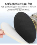 Self-adhesive Top-Tier Wool Felt Polishing Pads For 75-180mm Wheels showing flannel fabric, perfect for buffing scratches.