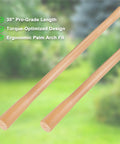 Two Pack Beech Wood 35 Inch Pick Axe Handle Replacement For Heavy Duty Pickaxe And Mattock Tools in ergonomic design