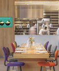 Ramen Is My Valentine Metal Sign 8x12 Inch Tin Wall Decor displayed in modern restaurant setting.