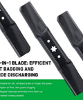 ZT1 50 Blade Set For Cub Cadet 50 Inch Mower Deck Replace 94205052A With 6 Star Shaped Center Hole For Ultima ZT2 Enduro XT1 XT2 LT50