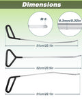 Dimensions of dent rods in the Paintless Dent Repair Kit With 23 Tools Including 3 Dent Rods And 20 Awl Heads.
