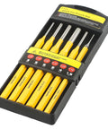 Woodworking Drive Punch Kit With Six Sizes Of Cone And Center Punches Rust Resistant Steel For Precise Drilling And Marking