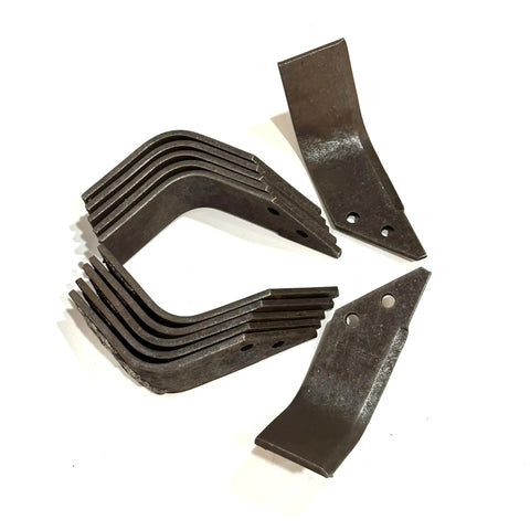 Tiller Tine Set 03006-HF For Old Model E918 E1320H E1620B Tillers, 12-piece kit with sharp curved steel tines
