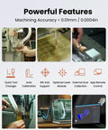 Premium Desktop Cnc Mill With Fourth Axis Rotary Attachment And Fully Enclosed Design features quick tool changer, auto calibration, and laser module.