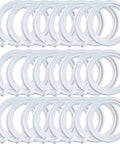 Shower Curtain Rings 20 Pack 35mm Hooks Decorative Liner Rings For Bathroom Hanging Rods White Easy Glide Quick Install Clasp Closure Keeps Curtains Secure In Place Great For Bedrooms And Bathrooms