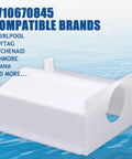 Ultra Durable Ice Maker Replacement Part WPW10670845 AP6023698 For Refrigerator Ice Bucket Compatible With Whirlpool Kenmore KitchenAid Amana No Brainer Install For Models 2196091 1115342 1115372 2152701 white plastic ice bucket replacement part