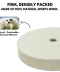 Transform Your Bench Grinder With These Heavy Duty 6 Inch Hard Felt Buff Wheels made of 100% natural sheep's wool.