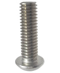 Hardcore 18 8 Stainless Steel Button Head Socket Cap Screws 1/2-20 X 2 Inch with smooth finish and full threading.