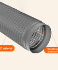 Heavy Duty Flexible PVC Aluminum Dryer Vent Hose For Range Hood And Exhaust Fans Insulated Duct Pipe HVAC Venting, close-up