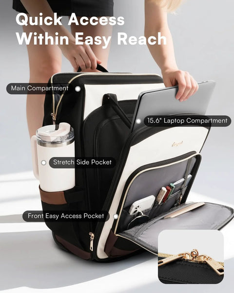 Women's Rolling Laptop Backpack – Stylish & Functional