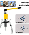 Heavy Duty 2 Or 3 Jaw Hydraulic Gear Puller Kit Featuring Professional Grade Adjustable Grippers As A Smooth Operator Wheel Bearing Hub Separator For Grease Monkey Fixes with adjustable claws.