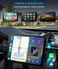 Ultra Slim 11 Inch Wireless CarPlay Screen showing navigation and features in car dashboard