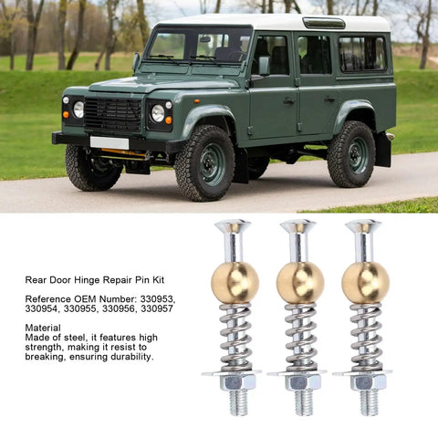 Heavy Duty Steel Rear Door Hinge Repair Pin Kit For Defender 90 110 130 And Series 2 2A Replacement Parts With OEM 330953 330954