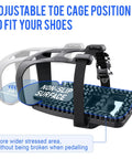 Peloton Toe Cages And Pedal Adapters For Regular Shoes Convert Look Delta Pedals Adjustable, non-slip surface detail