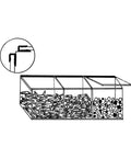 Top Shelf Black Polypropylene Panel Hinges 1/8 Inch Thick For Solid Cabinet Doors And Craft Lids Four Heavy Duty 36 Inch Strips in use for storage box.