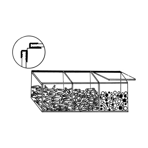 Top Shelf Black Polypropylene Panel Hinges 1/8 Inch Thick For Solid Cabinet Doors And Craft Lids Four Heavy Duty 36 Inch Strips in use for storage box.