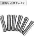 R8 Collet Set 29-Piece 1/32 Inch to 1 Inch Mill Collets Kit in Steel for Mill Machine with Chuck Holder