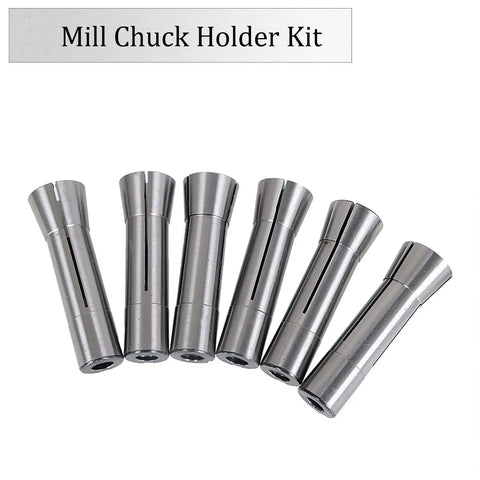 R8 Collet Set 29-Piece 1/32 Inch to 1 Inch Mill Collets Kit in Steel for Mill Machine with Chuck Holder
