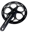 52T Aluminum Beefy Single Speed Crankset With 170 mm Arm And 130 mm BCD Chainring Guard, square hole, sand black finish