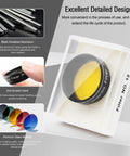 1.25 Inch Yellow Planetary Filter With Metal Frame For Lunar And Planetary Observation Boosts Contrast In Images