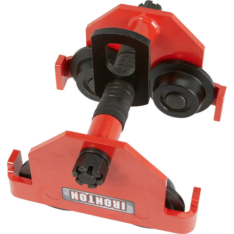 Adjustable Push Trolley For I Beam Tracks Delivers 2200 Lbs Capacity Fits 3 Inch To 8 Inch Wide I Beams On Straight Or Curved Tracks Bang For Your Buck High Quality Load Handling Tool close-up