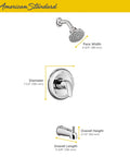 Colony Pro Tub And Shower Trim Kit With One Piece Ceramic Cartridge Double Ceramic Pressure Balance 1.75 GPM Flow Legacy Bronze Finish