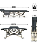 Heavy Duty Camping Cot For Adults No Fuss Setup Portable Folding Bed dimensions and carrying size