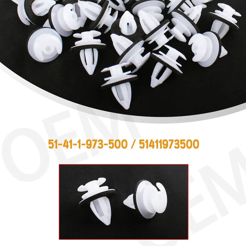 Close-up of BMW 120Pcs Door Panel Clips Trim Retainer Kit For 3 Series 5 Series 7 Series E36 E34 E38 E39 M3 X1 X3 X4 X5 X6 OEM style