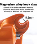 Beefy Air Suspension Front Fork for Mountain Bikes, 29 Inch Magnesium Alloy Damping System With Lockout, orange hook claw detail.