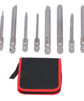 Heavy Duty 30 Piece Screwdriver Bit Set With S2 Steel Magnetic Tech For Electric Drill And Rechargeable Drivers Featuring Star Cross Slot Bits In Storage Box, 8 bits shown