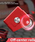 Close-up of a red off-center roller for the Honing Guide With Whetstone Red Off Center Upgrade For Consistent Sharpening Diamond Stone Set.