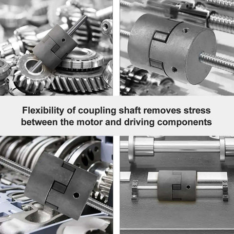Top Tier 3Pc L075 Series Jaw Coupler Set With Black Nbr Rubber Spider Insert Perfect For Motor Stepper Encoder And Screw Drive Machines To Rock Your Build. Black L075 jaw coupler set with NBR spider for stepper and screw drive shafts
