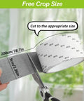 Self Adhesive Screen Repair Tape Mosquito Proof Patch For Window And Door Screens being cut to size for DIY fix