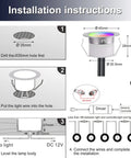 Installation instructions for Lit Multicolor RGBIC Deck Lights With WiFi Control and Music Sync, Waterproof IP67 Recessed 45mm Fixtures, 12V