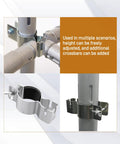 Two Pack Adjustable Upright Clamps For Pipe And Drape Systems Works With 1.5 Inch Or 2 Inch Diameter Brackets Perfect For Weddings Banquets And Event Decor Durable Party Setup Clamps For Hanging Fabrics And Lights
