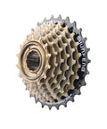 Side view of 7 Speed Threaded Freewheel 14T 16T 18T 20T 22T 24T 28T Screw On for MTB and Cruiser Bikes, steel gear set