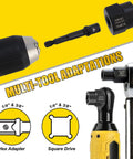 Multi-tool adaptations including hex adapter and square drive for Beast 35 Piece Bolt Extractor Kit For Removing Damaged Rusted Frozen Or Rounded Off Bolts Nuts And Screws Includes Impact Remover Sockets Heavy Duty Chrome Molybdenum Steel Construction For Cars Trucks And Machinery.