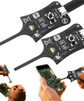 Type C Inductance Tester For Motherboard Coils, High Sensitivity Quick Fault Detection Tool shown testing mobile circuit board