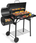 Charcoal Grill Offset Smoker With Built In Thermometer And Adjustable Air Vents For Grillin Precision Spacious Dual Level Cooking Area