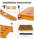 Installation guide for Two In One Wooden Guitar Pedal Board Set With Detachable Design Pine Wood Build 17.3 Inch Big Capacity.