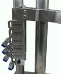 Heavy Duty Multi Lock Gate Latch For Chain Link Fences Secures Up To Five Padlocks With Real Deal Lockout Security visible.