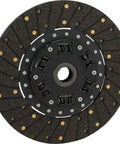 Rock Solid 10-1/2 Inch Clutch Disc With 26 Spline 1-1/8 Inch Hub Engineered For Flathead Engines And T-5 Manual Transmissions, showing detailed pad design.