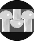 Dual Lock Reclosable Fastener SJ3541 SJ3542 black mushroom head design detail